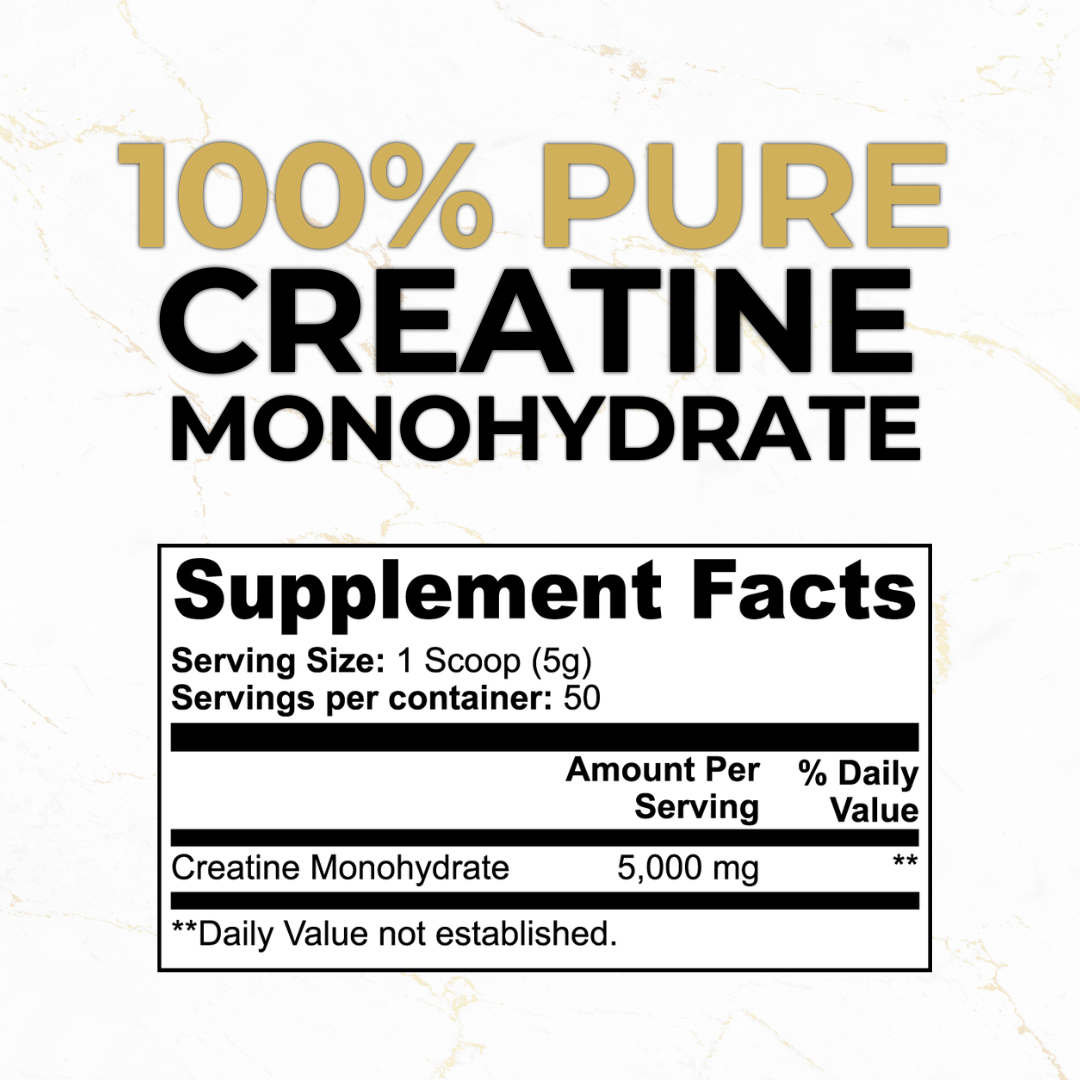 Unflavored Creatine Supplement: Picture of a scoop of pure, unflavored Creatine Monohydrate, ideal for mixing with water or juice to support workout goals.