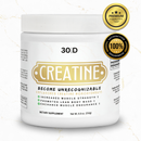Pure Creatine Monohydrate Powder: Image of 30D Health's Creatine Monohydrate supplement, designed to boost muscle growth, strength, and performance.